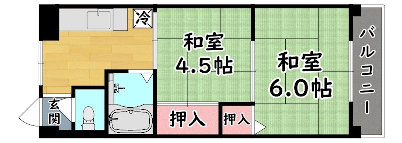 甲南灘コーポラス 間取り