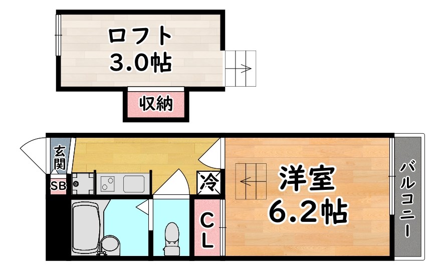 レオパレスブルーバリー 間取り