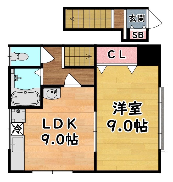 新灘北ハイツ 間取り