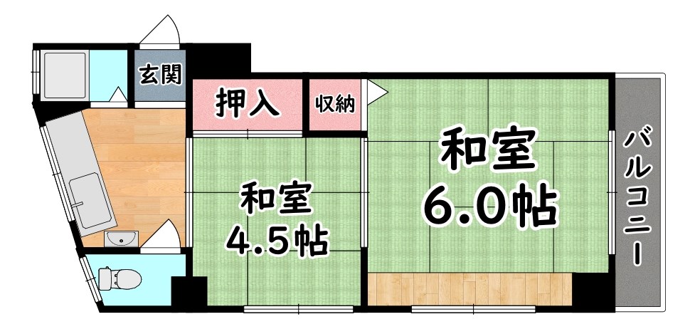王子コーポ 間取り