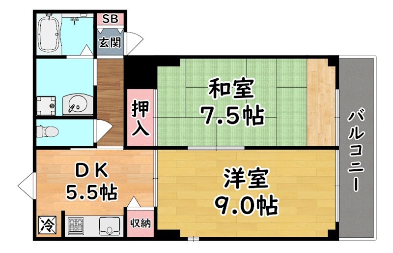 シャルマン岩屋 間取り
