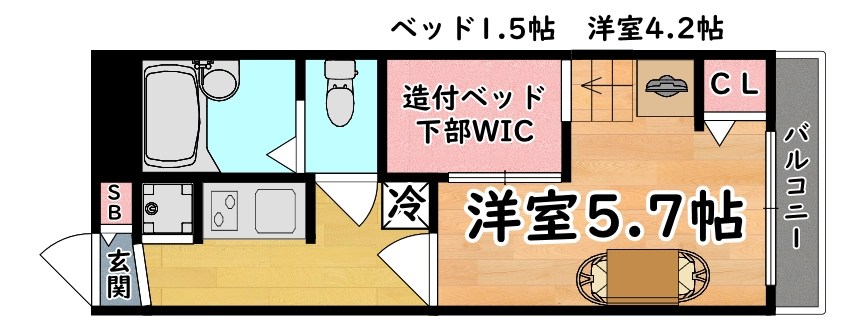 レオパレスアクアブルー青谷 間取り