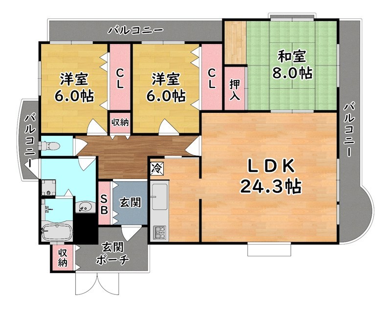 シャルマン屋敷本 間取り