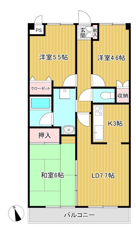 ファミーユ豊玉Ⅱ 間取り図