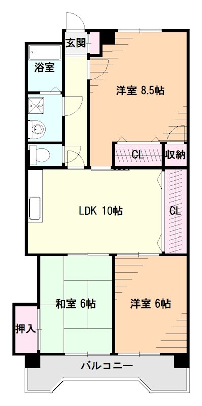 東所沢マンション 間取り図