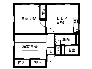 クリエイトＢ 101号室 間取り