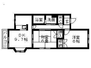 ボヌール 205号室 間取り