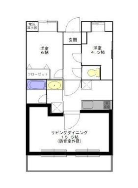 コーナスフロリダ  308号室 間取り