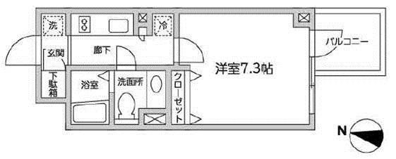 レジディア西新宿Ⅱ 315号室 間取り