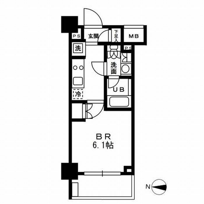 レジディア新宿イーストⅢ 903号室 間取り
