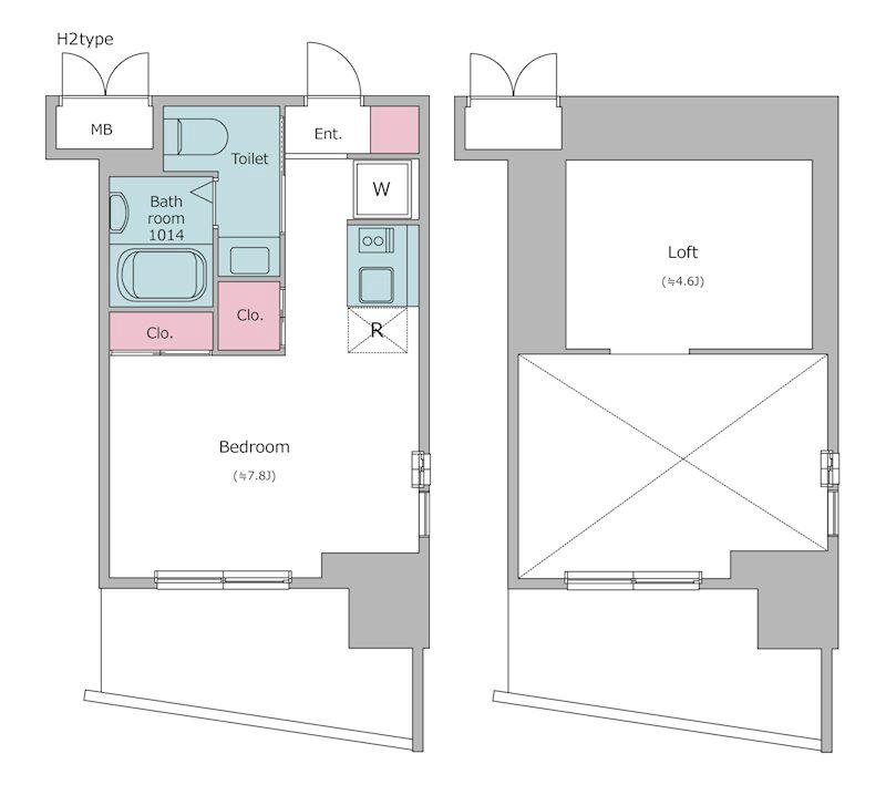 レジディア市谷薬王寺 1301号室 間取り