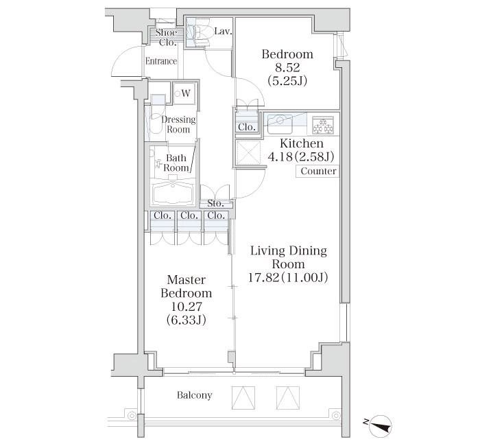 パークフラッツ市谷台町坂 501号室 間取り