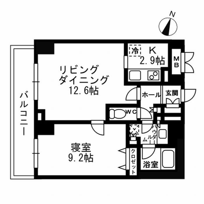 パークフラッツ学芸大学 608号室 間取り