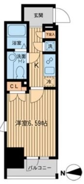 KDXレジデンス東新宿 906号室 間取り