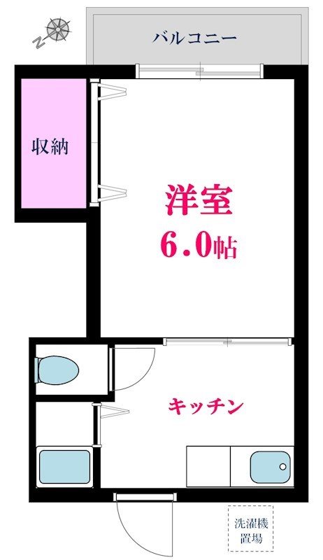 如水荘 102号室 間取り