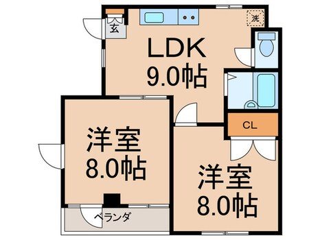 アメージングエステート慶和 3F号室 間取り