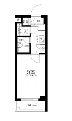 ルーブル早稲田弐番館 108号室 間取り