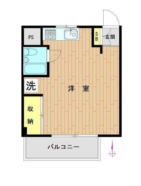 シェモワロワイヤル 404号室 間取り
