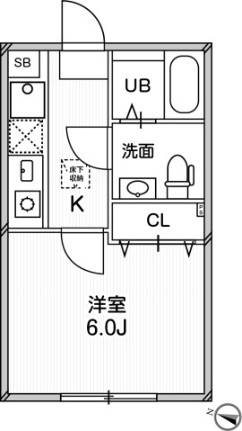 ルクール平和台 103号室 間取り