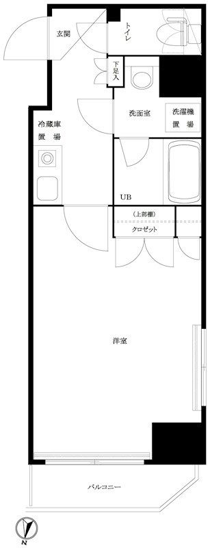 ルーブル中野坂上伍番館 406号室 間取り