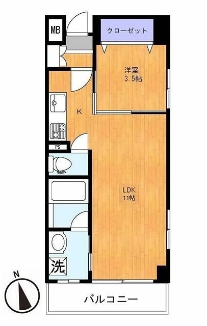 ＡＲＩＳＡ　ＣＯＵＲＴ 301号室 間取り