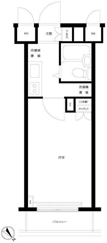 ルーブル千歳船橋 308号室 間取り