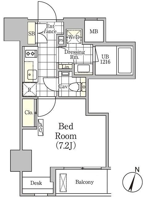 アンパサンド北新宿 205号室 間取り