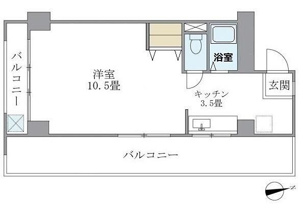 浅川コーポ 405号室 間取り
