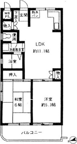 プラージュ高田馬場 206号室 間取り
