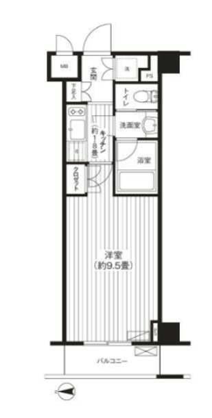 グランハイツ東新宿 219号室 間取り
