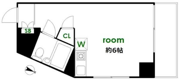 ハイシテイ高田馬場 709号室 間取り