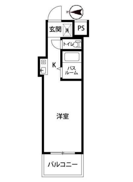 グリーンパーク南千住 205号室 間取り