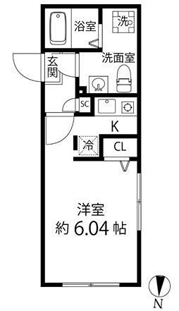 Ｂｒａｎｃｈｅ豊島園 401号室 間取り
