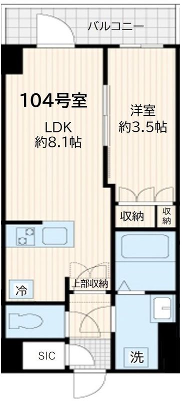 アルカンシエル新宿大京町 104号室 間取り