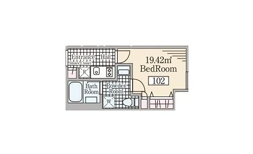 ＲｅｖｅＲｅｓｉｄｅｎｃｅ駒場東大前 102号室 間取り
