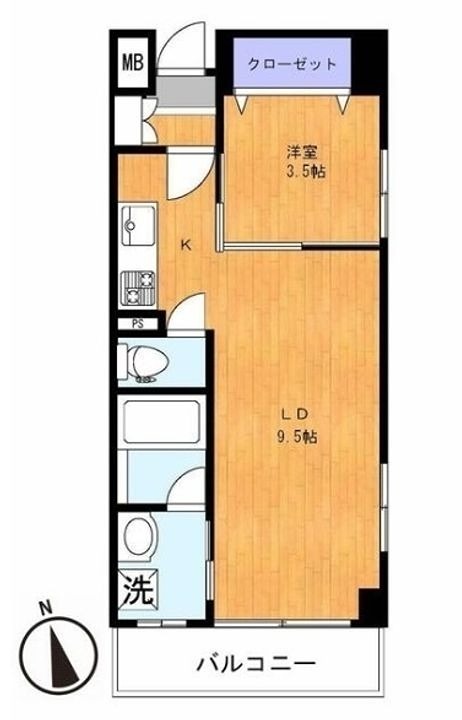 ＡＲＩＳＡ　ＣＯＵＲＴ 206号室 間取り