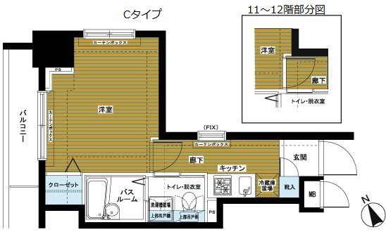 フェニックス浅草リバーサイド 1001号室 間取り