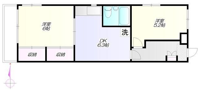 勝木コーポ 間取り図