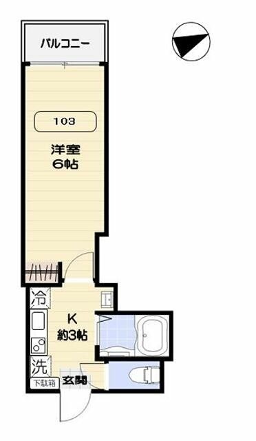 アルヴィータ北新宿 103号室 間取り