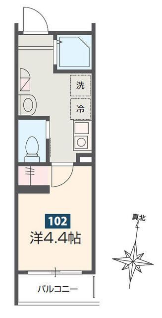 ＭＥＬＤＩＡ大泉学園 102号室 間取り