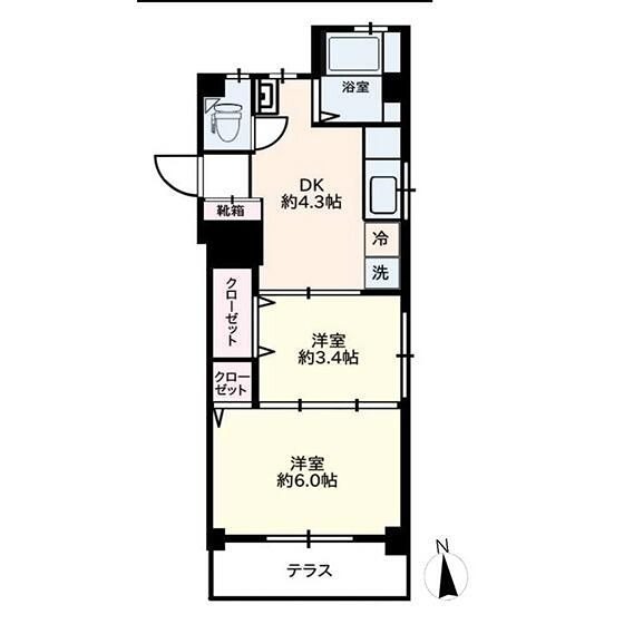 落合エイトハウス 101号室 間取り