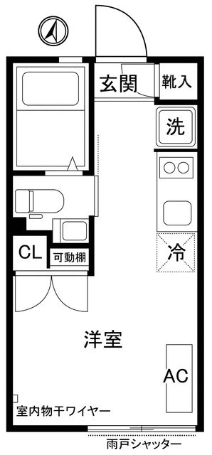 グランエッグス東中野S 102号室 間取り