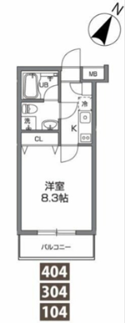 プライムアーバン烏山ガレリア 104号室 間取り