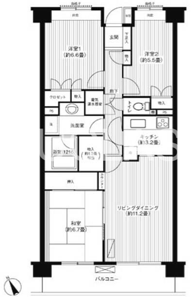 アーバンフォート下北沢 204号室 間取り