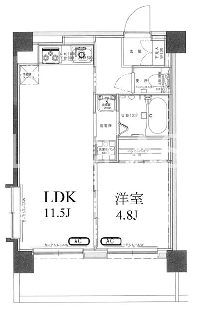 三軒茶屋グリーンマンション 503号室 間取り
