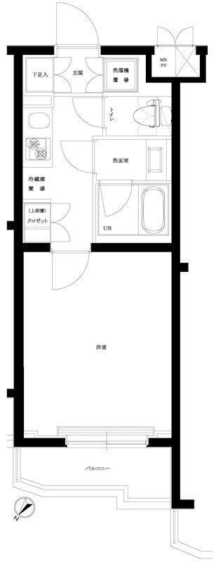 ルーブル千歳烏山 105号室 間取り