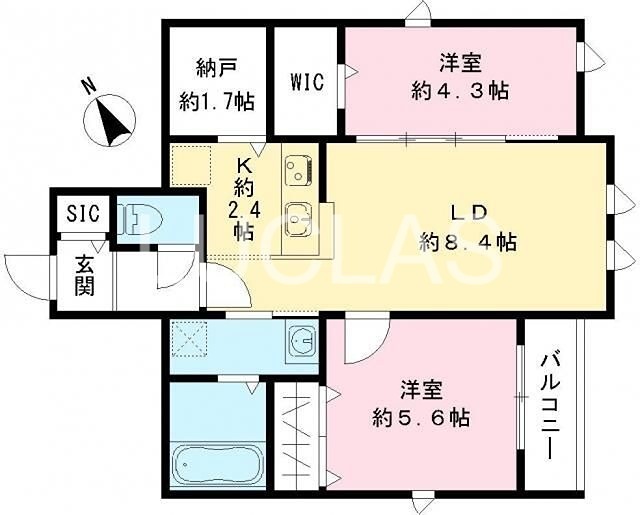 Ｉ－ＦＬＡＴ 201号室 間取り