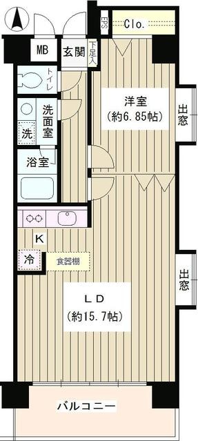 コアシティ中野坂上 間取り図