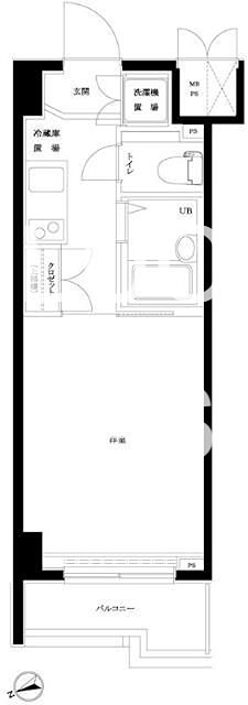 ルーブル早稲田 404号室 間取り