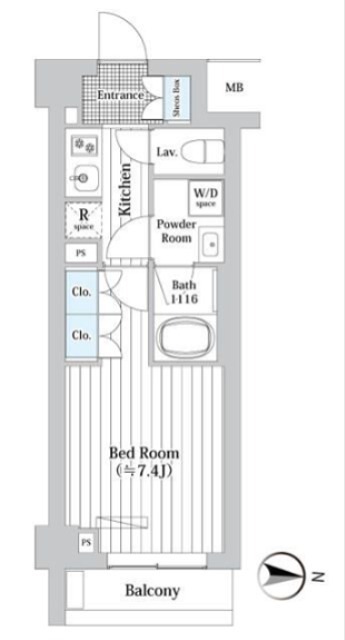 プレール・ドゥーク新宿Ｗｅｓｔ 111号室 間取り